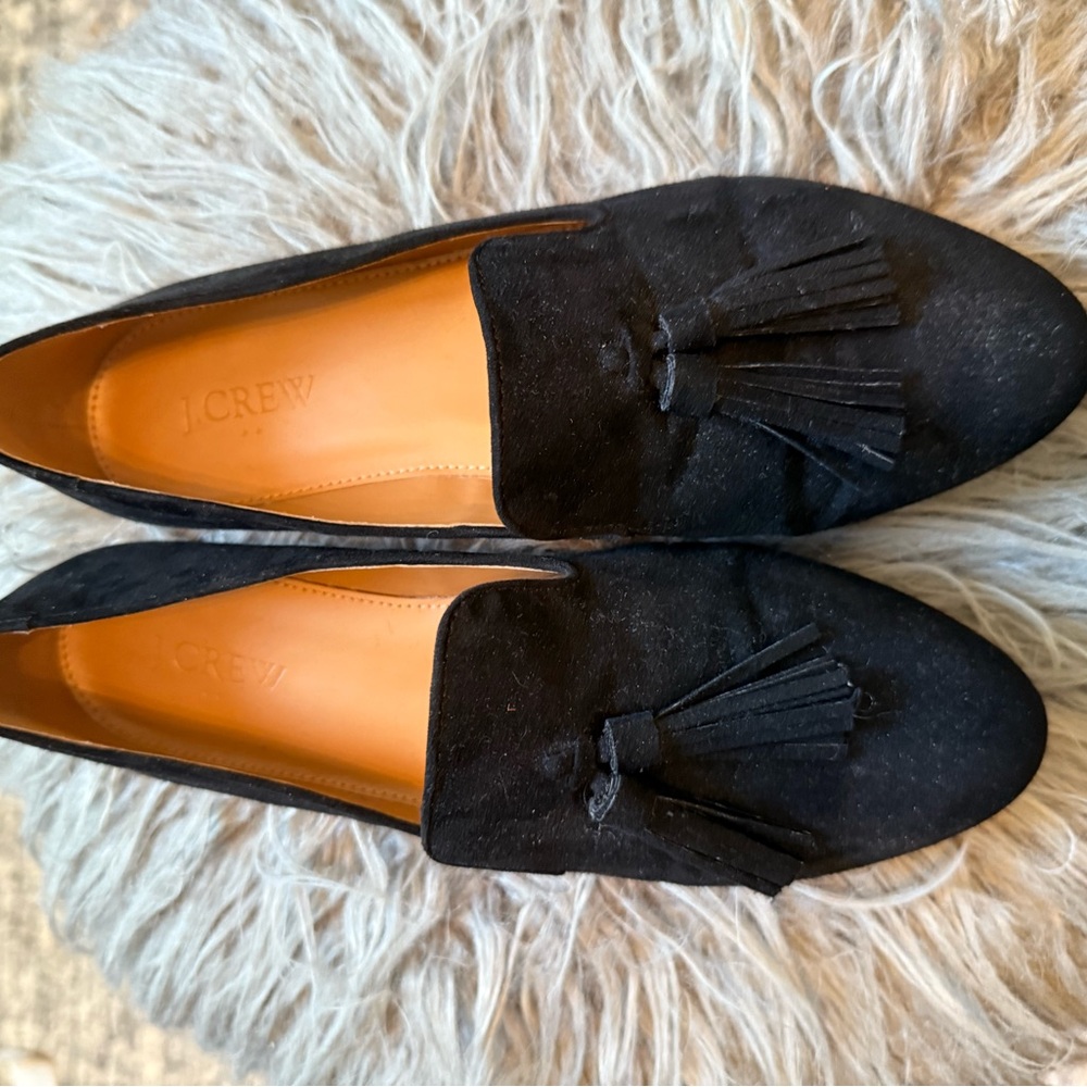 J. Crew Black Tassel Loafers